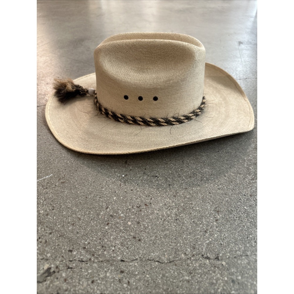 Sahuayo La Providencia Mens Hat Size 7.5(US)60(MX)‎ Custom Beeded/Twill Wrapped
